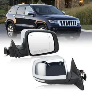 Right Passenger Side Mirror Compatible with Jeep Grand Cherokee 2011-2021 WK Mirrors with Power Folding,Memory,Blind Spot,Puddle Light,Turn Signal,Heated,Chrome Replaces 5VB44JRPAA(18Pins) Right Passenger Side Mirror Compatible with Jeep Grand Cherokee 2011-2021 WK Mirrors with Power Folding,Memory,Blind Spot,Puddle Light,Turn Signal,Heated,Chrome Replaces 5VB44JRPAA(18Pins)