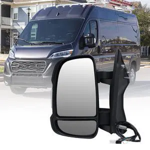 Left Driver Side Mirror Compatible with 2014-2024 Ram Promaster 1500/2500/3500,Mirrors with Heated,Power Glass,Turn Signals Light,Temperature Sensor,Replaces# 5VE99JXWAD(Short Arm)8+2Pins Left Driver Side Mirror Compatible with 2014-2024 Ram Promaster 1500/2500/3500,Mirrors with Heated,Power Glass,Turn Signals Light,Temperature Sensor,Replaces# 5VE99JXWAD(Short Arm)8+2Pins