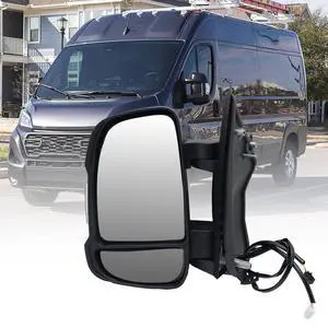 Left Driver Side Mirror for with 2014-2024 Ram Promaster 1500/2500/3500,Mirrors with Turn Signals Light,Temperature Sensor,Without Power Glass,Replaces# CH1320417 5VE99JXWAB(Short Arm)2+2Pins Left Driver Side Mirror for with 2014-2024 Ram Promaster 1500/2500/3500,Mirrors with Turn Signals Light,Temperature Sensor,Without Power Glass,Replaces# CH1320417 5VE99JXWAB(Short Arm)2+2Pins