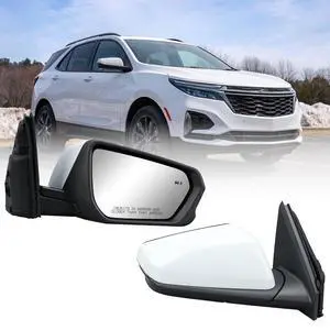 Passenger Side Mirror Compatible With 2018 2019 2020 2021 2022 2023 2024 Chevy Equinox GMC Terrain Mirrors With Power Glass Heated Turn Signal Blind Spot Replaces #84225387(White)8 Pins Passenger Side Mirror Compatible With 2018 2019 2020 2021 2022 2023 2024 Chevy Equinox GMC Terrain Mirrors With Power Glass Heated Turn Signal Blind Spot Replaces #84225387(White)8 Pins
