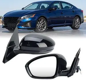 Driver Side Mirror Compatible with 2019 2020 2021 2022 2023 Nissan Altima Mirrors with Heated Turn Signal Manual Fold Power Adjustment Left Door Mirror 6 Pins Black Driver Side Mirror Compatible with 2019 2020 2021 2022 2023 Nissan Altima Mirrors with Heated Turn Signal Manual Fold Power Adjustment Left Door Mirror 6 Pins Black