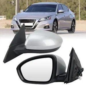 Left Driver Side Mirror Compatible with 2019 2020 2021 2022 2023 2024 Nissan Altima Mirrors with Power Adjustment Manual Folding Brilliant Silver(3 Pins) Left Driver Side Mirror Compatible with 2019 2020 2021 2022 2023 2024 Nissan Altima Mirrors with Power Adjustment Manual Folding Brilliant Silver(3 Pins)