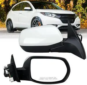Right Passenger Side Mirror Compatible with 2016-2022 HR-V 3 Pins | Mirrors with Power Glass Manual Folding Paintable White Right Passenger Side Mirror Compatible with 2016-2022 HR-V 3 Pins | Mirrors with Power Glass Manual Folding Paintable White