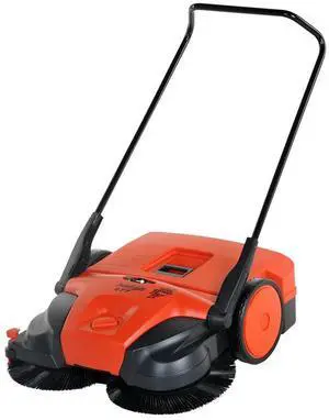 Haaga 677 Profi-line Battery Powered Triple Brush Sweeper, 31" Width Haaga 677 Profi-line Battery Powered Triple Brush Sweeper, 31" Width