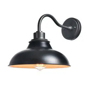 HYDELITE Black Wall Sconce Gooseneck Nordic Style Wall Lighting | Farmhouse Black Barn Hardwired Wall Lamp for Bedroom Living Room Kitchen Hallway Indoor HYDELITE Black Wall Sconce Gooseneck Nordic Style Wall Lighting | Farmhouse Black Barn Hardwired Wall Lamp for Bedroom Living Room Kitchen Hallway Indoor