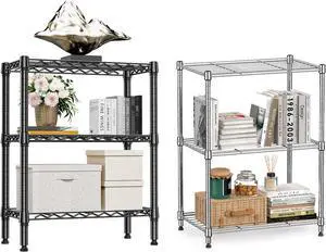 M 3 Tier Shelf Metal Storage Shelves Wire Rack Closet Organizers for Garage Kitchen Bathroom M 3 Tier Shelf Metal Storage Shelves Wire Rack Closet Organizers for Garage Kitchen Bathroom