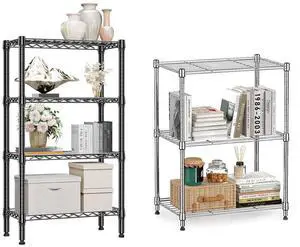 M Shelf Metal Storage Shelves Wire Rack Closet Organizers for Garage Kitchen Bathroom Laundry M Shelf Metal Storage Shelves Wire Rack Closet Organizers for Garage Kitchen Bathroom Laundry