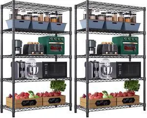 M 1750 lbs Steel Storage Shelving 5-Tier Utility Shelving Unit Steel Organizer Wire Rack for Home,Kitchen,Office,Garage, 1750 LBS Capacity 17.7" D x 47.2" W x 72.3" H (Pack of 2) M 1750 lbs Steel Storage Shelving 5-Tier Utility Shelving Unit Steel Organizer Wire Rack for Home,Kitchen,Office,Garage, 1750 LBS Capacity 17.7" D x 47.2" W x 72.3" H (Pack of 2)