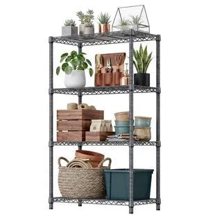 M 4 Tiers Storage Shelves Load 2640 LBS, Metal Shelving Wire Metal Shelving Unit Shelves for Storage Adjustable Garage Shelving for Pantry Kitchen Garage Chrome 17.7X 35.5 x 59.4 inch M 4 Tiers Storage Shelves Load 2640 LBS, Metal Shelving Wire Metal Shelving Unit Shelves for Storage Adjustable Garage Shelving for Pantry Kitchen Garage Chrome 17.7X 35.5 x 59.4 inch