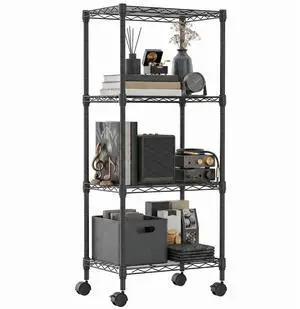 M 4 Tiers Storage Shelves Load 1000 LBS, Metal Shelving Wire Metal Shelving Unit Shelves for Storage Adjustable Garage Shelving for Pantry Kitchen Garage Black 11.8X 17.7 x 40.8 inch M 4 Tiers Storage Shelves Load 1000 LBS, Metal Shelving Wire Metal Shelving Unit Shelves for Storage Adjustable Garage Shelving for Pantry Kitchen Garage Black 11.8X 17.7 x 40.8 inch