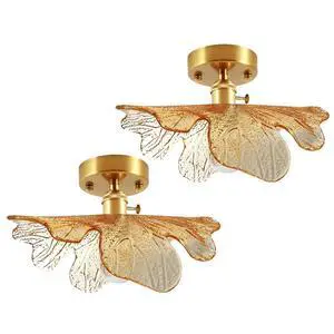 Large Flush Mount Ceiling Light Amber Glass Light Brushed Brass Mid Century Modern Light Fixture for Hallway Gold Ceiling Lights Glass Close to Ceiling Lights for Bedroom Kitchen Porch Large Flush Mount Ceiling Light Amber Glass Light Brushed Brass Mid Century Modern Light Fixture for Hallway Gold Ceiling Lights Glass Close to Ceiling Lights for Bedroom Kitchen Porch