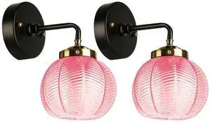 Pink Glass Wall Light Fixtures Mid Century Bathroom Vanity Light with Ribbed Glass Shade Modern Art Deco Wall Sconce Black Vintage Vanity Lights Fixture Over Mirror Bedroom Hallway Pink Glass Wall Light Fixtures Mid Century Bathroom Vanity Light with Ribbed Glass Shade Modern Art Deco Wall Sconce Black Vintage Vanity Lights Fixture Over Mirror Bedroom Hallway