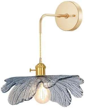 Vintage Wall Sconce Light Fixture Adjustable Gold Brass Sconces Lights Bathroom Vanity Light Fixtures Blue Glass Flower Shade Hardwired Mid Century Modern Wall Lighting Vanity Light Vintage Wall Sconce Light Fixture Adjustable Gold Brass Sconces Lights Bathroom Vanity Light Fixtures Blue Glass Flower Shade Hardwired Mid Century Modern Wall Lighting Vanity Light