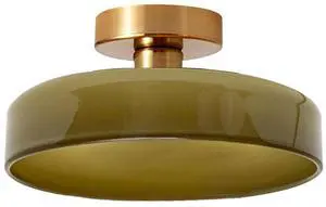 Dome Flush Mount Ceiling Light Mid Century Modern Semi Flush Mount Ceiling Light fixtures with Green Round Glass Shade Brushed Gold Brass Flush Mount Lights for Hallway Dining Room Dome Flush Mount Ceiling Light Mid Century Modern Semi Flush Mount Ceiling Light fixtures with Green Round Glass Shade Brushed Gold Brass Flush Mount Lights for Hallway Dining Room