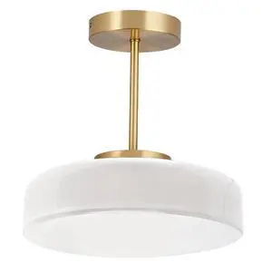 Mid Century Ceiling Light Fixture Milk Glass Semi Flush Mount Lamp - 13.8" White Dome Shade Gold Brass Finish, Foyer Hallway Lighting Fixtures Large Modern Close to Ceiling Light Mid Century Ceiling Light Fixture Milk Glass Semi Flush Mount Lamp - 13.8" White Dome Shade Gold Brass Finish, Foyer Hallway Lighting Fixtures Large Modern Close to Ceiling Light