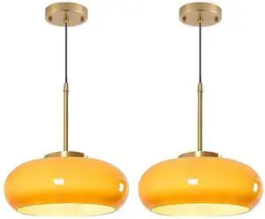 Orange Pendant Light Glass Hanging Lamp Gold Brass 1-Light Kitchen Island Pendant Light Fixtures with Orange Dome Glass Shade Mid Century Modern Pendant Lighting for Living Dining Room Orange Pendant Light Glass Hanging Lamp Gold Brass 1-Light Kitchen Island Pendant Light Fixtures with Orange Dome Glass Shade Mid Century Modern Pendant Lighting for Living Dining Room