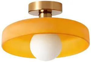 Brass Gold Semi Flush Mount Ceiling Light Fixture Vintage Glass Pendant Light Orange Dome Shade Bedroom Mid Century Modern Close to Ceiling Lights Hallway Overhead Lights Fixtures Brass Gold Semi Flush Mount Ceiling Light Fixture Vintage Glass Pendant Light Orange Dome Shade Bedroom Mid Century Modern Close to Ceiling Lights Hallway Overhead Lights Fixtures