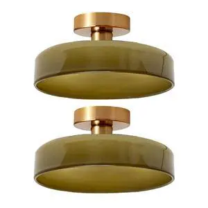 Flush Mount Ceiling Light Fixture Gold Brass Close to Ceiling Lamp with Round Dome Green Shade Mid Century Semi Flush Mount Lights Modern Glass Hallway Light for Kitchen Entryway Flush Mount Ceiling Light Fixture Gold Brass Close to Ceiling Lamp with Round Dome Green Shade Mid Century Semi Flush Mount Lights Modern Glass Hallway Light for Kitchen Entryway