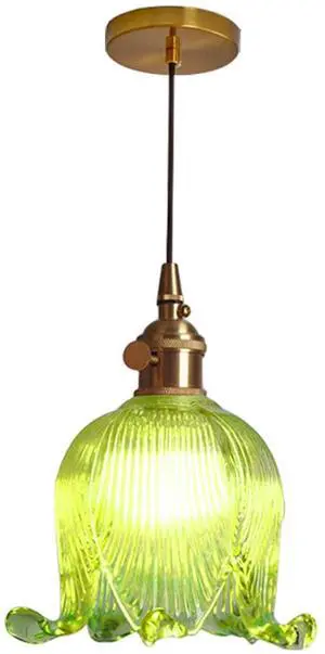 Vintage Hanging Light Small Glass Pendant Light Fixture Brushed Gold Brass Pendant Lights Green Flower Shade Modern Hanging Lights Kitchen Lighting Brass Round Ceiling Lamp for Island Vintage Hanging Light Small Glass Pendant Light Fixture Brushed Gold Brass Pendant Lights Green Flower Shade Modern Hanging Lights Kitchen Lighting Brass Round Ceiling Lamp for Island