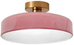 13.8 Pink Flush Mount Ceiling Light Fixture Round Dome Glass Shade Brushed Gold Brass Close to Ceiling Lamp,E26 UL Listed Fixture Mid Century Modern Overhead Lighting Hallway Entry 13.8 Pink Flush Mount Ceiling Light Fixture Round Dome Glass Shade Brushed Gold Brass Close to Ceiling Lamp,E26 UL Listed Fixture Mid Century Modern Overhead Lighting Hallway Entry