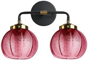 Bathroom Lighting fixtures Modern Vanity Lights Red Ribbed Glass Shade 2-Lights Over Mirror Wall Sconce Vintage Gold Bathroom Light fixtures Black Wall Mount Light Farmhouse Sconces Bathroom Lighting fixtures Modern Vanity Lights Red Ribbed Glass Shade 2-Lights Over Mirror Wall Sconce Vintage Gold Bathroom Light fixtures Black Wall Mount Light Farmhouse Sconces