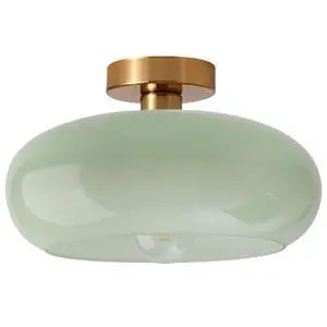 Green Glass Flush Mount Ceiling Light Nordic Modern Ceiling Lights Large Round Milk Glass Shade Gold Brass Semi Flush Mount Ceiling Light for Kitchen Hallway Bedroom Overhead Light Green Glass Flush Mount Ceiling Light Nordic Modern Ceiling Lights Large Round Milk Glass Shade Gold Brass Semi Flush Mount Ceiling Light for Kitchen Hallway Bedroom Overhead Light
