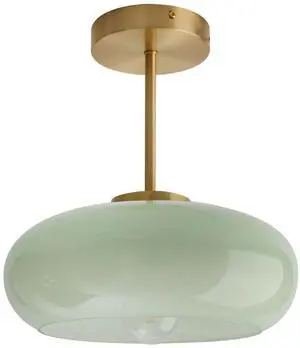 Milk Ceiling Light mid Century Modern Ceiling Light fixtures with Milk Green Glass Shade Gold Semi Flush Mount Ceiling Light, Vintage Glass Ceiling Lamp Hallway Dining Room Kitchen Milk Ceiling Light mid Century Modern Ceiling Light fixtures with Milk Green Glass Shade Gold Semi Flush Mount Ceiling Light, Vintage Glass Ceiling Lamp Hallway Dining Room Kitchen