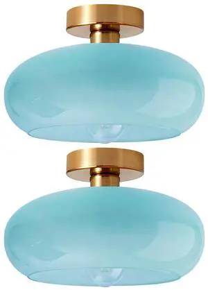Lighting Mid Century Glass Flush Mount Ceiling Light Nordic Round Semi Flush Mount Ceiling Light Fixtures wtih Blue Dome Glass Shade Bathroom Overhead Lights Hallway Lights Fixture Lighting Mid Century Glass Flush Mount Ceiling Light Nordic Round Semi Flush Mount Ceiling Light Fixtures wtih Blue Dome Glass Shade Bathroom Overhead Lights Hallway Lights Fixture
