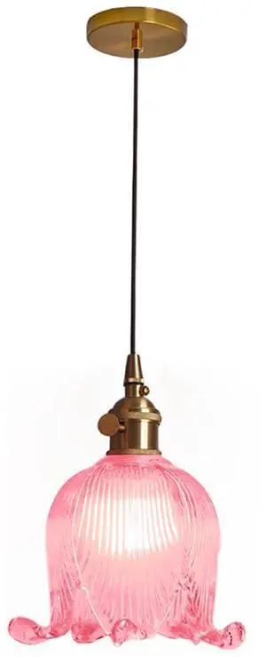 Pink Flower Pendant Light Mid Century Modern Adjustable Hanging Light Small Retro Style Pendant Lighting with Gold Brass Finish 5.9Inch Flower Glass Shade for Living Room Kitchen Pink Flower Pendant Light Mid Century Modern Adjustable Hanging Light Small Retro Style Pendant Lighting with Gold Brass Finish 5.9Inch Flower Glass Shade for Living Room Kitchen