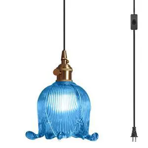Plug in Pendant Light Fixture Vintage Hanging Lamp Blue Glass Globe Mid Century Pendant Light Retro Hanging Pendant Light Plug in Swag Lamps with 14.7 ft Switch Cord for Kitchen Bedroom Plug in Pendant Light Fixture Vintage Hanging Lamp Blue Glass Globe Mid Century Pendant Light Retro Hanging Pendant Light Plug in Swag Lamps with 14.7 ft Switch Cord for Kitchen Bedroom