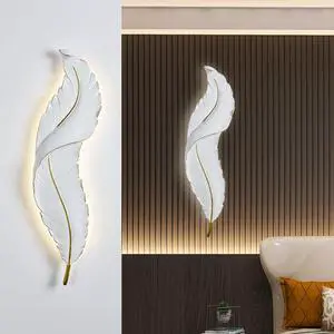 Feather wall Light, Feather Lamp, Modern led Wall Sconce White Elegant Feathers Design, Creative Unique wall Art Decor Feathers Wall Lighting for Living Room Bedroom Hallway,3 Color Mode Feather wall Light, Feather Lamp, Modern led Wall Sconce White Elegant Feathers Design, Creative Unique wall Art Decor Feathers Wall Lighting for Living Room Bedroom Hallway,3 Color Mode