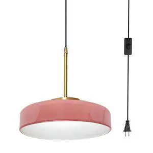 Pink Mid Century Pendant Light with 177.2" Cord Flush Mount Lamp | Plug in Glass Pendant Light Swag Lights Adjustable 14.7 ft Cord On/Off Switch, E26 Base,Girls Bedroom,Apartment,Dining room Pink Mid Century Pendant Light with 177.2" Cord Flush Mount Lamp | Plug in Glass Pendant Light Swag Lights Adjustable 14.7 ft Cord On/Off Switch, E26 Base,Girls Bedroom,Apartment,Dining room