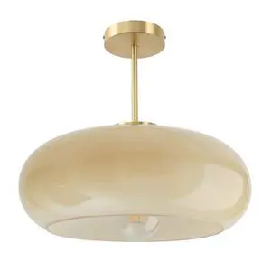 Gold Brass Semi Flush Mount Ceiling Light 15.7-Milk Yellow Glass | Large Dome Shade Mid Century Modern Style Ceiling Light fixtures Brushed Gold ,Farmhouse,Hallway,Dining Room,Entrance Gold Brass Semi Flush Mount Ceiling Light 15.7-Milk Yellow Glass | Large Dome Shade Mid Century Modern Style Ceiling Light fixtures Brushed Gold ,Farmhouse,Hallway,Dining Room,Entrance