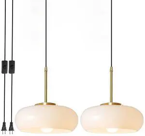 Lighting Plug in Pendant Ceiling Light Fixture Large Globe White Hanging Lamp with 14.7 ft Cord On/Off Switch Mid Century Modern Pendant Light Plug Swag in Vintage Milk Glass Lights Lighting Plug in Pendant Ceiling Light Fixture Large Globe White Hanging Lamp with 14.7 ft Cord On/Off Switch Mid Century Modern Pendant Light Plug Swag in Vintage Milk Glass Lights