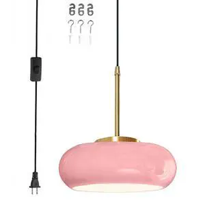 Modern Glass Hanging Lamp Plug in Milk Pink Pendant Light Fixture Gold Brass Plug in Glass Globe Pendant Light Fixtures Swag Lights 14.7 ft Cord mid Century Hanging Lamp Kitchen Sink Modern Glass Hanging Lamp Plug in Milk Pink Pendant Light Fixture Gold Brass Plug in Glass Globe Pendant Light Fixtures Swag Lights 14.7 ft Cord mid Century Hanging Lamp Kitchen Sink