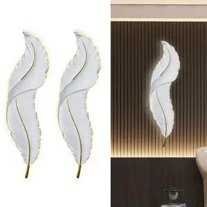 Feathers Wall Lamp with LED Modern Wall Lights Creative Minimalism sconces wall Lighting Deco 3000 28W LED Wall Lamps for Dining Room Bedroom Living Room Hallway Feathers Wall Lamp with LED Modern Wall Lights Creative Minimalism sconces wall Lighting Deco 3000 28W LED Wall Lamps for Dining Room Bedroom Living Room Hallway