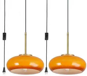 Milk Glass Pendant Lamp Plug in Pendant Light Fixture Mid Century Plug in Hanging Lamp Modern Orange and Gold Plug Chandelier Lighting with 14.7 ft Long Cord Globe Swag in Fixtures Milk Glass Pendant Lamp Plug in Pendant Light Fixture Mid Century Plug in Hanging Lamp Modern Orange and Gold Plug Chandelier Lighting with 14.7 ft Long Cord Globe Swag in Fixtures
