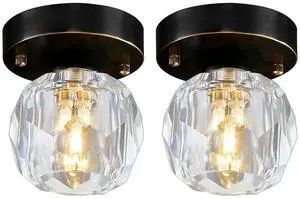 Small Crystal Ceiling Light Fixture Black Brass Flush Mount Ceiling Lights with with Crystal Globe Shade Vintage Modern Close to Lamp Mini Pendant Lighting for Bedroom Hallway Foyer Small Crystal Ceiling Light Fixture Black Brass Flush Mount Ceiling Lights with with Crystal Globe Shade Vintage Modern Close to Lamp Mini Pendant Lighting for Bedroom Hallway Foyer