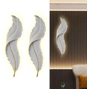 Wall Lamp Feather Wall Decor White Feather Modern Elegant Wall Lights LED Wall Sconce Creative Art Resin Wings Decor Lighting for Bedroom Dining Living Room Hallway Wall Lamp Feather Wall Decor White Feather Modern Elegant Wall Lights LED Wall Sconce Creative Art Resin Wings Decor Lighting for Bedroom Dining Living Room Hallway