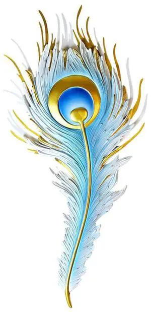Peacock Feather wall Light Unique Modern LED wall Light fixtures | Creative Wall Sconce Blue Design indoor Art Decor 26.4" Height Three-color lighting Changing Living Room Dining Room Bedroom Peacock Feather wall Light Unique Modern LED wall Light fixtures | Creative Wall Sconce Blue Design indoor Art Decor 26.4" Height Three-color lighting Changing Living Room Dining Room Bedroom