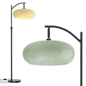 Modern Glass Floor Lamp Large Milk Green Dome Shade Black Floor Lamp | Large 11Inch Glass Globe Shade Mcm Vintage Standing Lamps Tall lamp floor lamp for Living room Farmhouse Bedroom home decor Modern Glass Floor Lamp Large Milk Green Dome Shade Black Floor Lamp | Large 11Inch Glass Globe Shade Mcm Vintage Standing Lamps Tall lamp floor lamp for Living room Farmhouse Bedroom home decor
