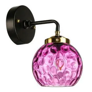 Purple Bathroom Lighting Fixture Over Mirror Mid Century Wall Sconce | 15cm/5.9Inch Hammer Glass Globe Shade Modern Vanity Light Fixture Black Gold Finish Over Mirror Hallway Living Room Stairwell Purple Bathroom Lighting Fixture Over Mirror Mid Century Wall Sconce | 15cm/5.9Inch Hammer Glass Globe Shade Modern Vanity Light Fixture Black Gold Finish Over Mirror Hallway Living Room Stairwell