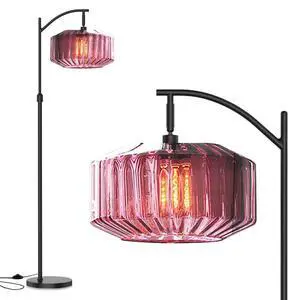 Modern Glass Floor Lamp Large Purple Dome Shade Black Floor Lamp | Large 11Inch Glass Globe Shade Mcm Vintage Standing Lamps Tall lamp floor lamp for Living room Farmhouse Bedroom home decor Modern Glass Floor Lamp Large Purple Dome Shade Black Floor Lamp | Large 11Inch Glass Globe Shade Mcm Vintage Standing Lamps Tall lamp floor lamp for Living room Farmhouse Bedroom home decor