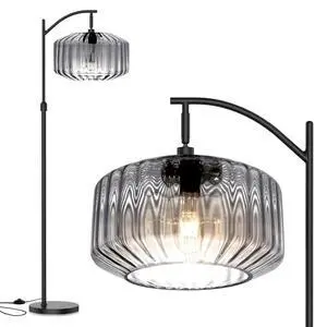 Modern Glass Floor Lamp Large Gray Dome Shade Living Room Floor Lamp | Large 11Inch Glass Globe Shade Mcm Vintage Standing Lamps Tall lamp floor lamp for Living room Farmhouse Bedroom home decor Modern Glass Floor Lamp Large Gray Dome Shade Living Room Floor Lamp | Large 11Inch Glass Globe Shade Mcm Vintage Standing Lamps Tall lamp floor lamp for Living room Farmhouse Bedroom home decor