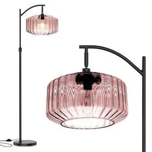 Living Room Floor Lamp Large Modern Pink Glass Dome Black Floor Lamp | Large 11Inch Glass Globe Shade Mcm Vintage Standing Lamps Tall lamp floor lamp for Living room Farmhouse Bedroom home decor Living Room Floor Lamp Large Modern Pink Glass Dome Black Floor Lamp | Large 11Inch Glass Globe Shade Mcm Vintage Standing Lamps Tall lamp floor lamp for Living room Farmhouse Bedroom home decor