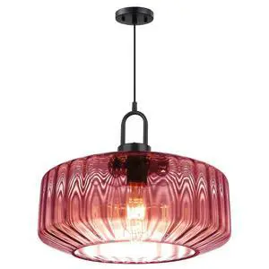 Hand Blown Glass Pendant Light Fixture Purple 13.78" Ceiling Light | Mid Century Modern Striped Wave Glass Shade 59.1" Adjustable Cord Pendant Lighting Dining Room Above Table Sink Schoolhouse Hand Blown Glass Pendant Light Fixture Purple 13.78" Ceiling Light | Mid Century Modern Striped Wave Glass Shade 59.1" Adjustable Cord Pendant Lighting Dining Room Above Table Sink Schoolhouse