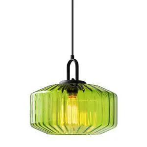 Green Glass Pendant Light Fixture Kitchen Modern Black Pendant Light | 11Inch Hand Blown Glass Shade Striped Wave 1-Light Adjustable Cord Ceiling Hanging Lighting for Dining Room Above Table Sink Green Glass Pendant Light Fixture Kitchen Modern Black Pendant Light | 11Inch Hand Blown Glass Shade Striped Wave 1-Light Adjustable Cord Ceiling Hanging Lighting for Dining Room Above Table Sink