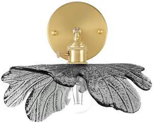Mid Century Wall Sconce 1-Light Vintage Glass Vanity Light - Gray Flower Shade Antique Gold Brass Wall Light Fixture 90 Degree Adjustable for Dining Room Living Room Farmhouse Stairs Mid Century Wall Sconce 1-Light Vintage Glass Vanity Light - Gray Flower Shade Antique Gold Brass Wall Light Fixture 90 Degree Adjustable for Dining Room Living Room Farmhouse Stairs