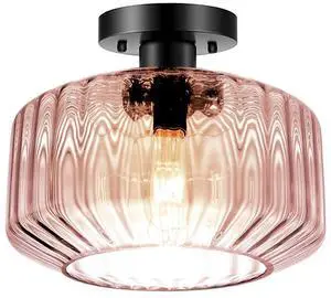 Large Glass Ceiling Light Fixture Mid Century Flush Mount Ceiling Lights Pink Striped Glass Shade Dome Design Modern Close to Light Hallway Vintage Semi Flush Mount Pendant Lights Large Glass Ceiling Light Fixture Mid Century Flush Mount Ceiling Lights Pink Striped Glass Shade Dome Design Modern Close to Light Hallway Vintage Semi Flush Mount Pendant Lights