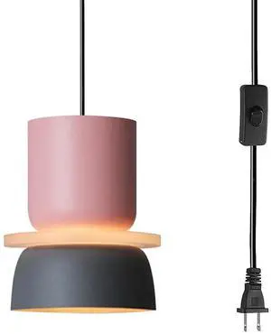 Plug in Hanging Lamp Nordic Modern Ceiling Pendant Lights with Aluminum Finish Shade 14.7 ft Plug-in Cord Colorful Macaron Pendant Lights for Kitchen Island Dining Room Bedroom Plug in Hanging Lamp Nordic Modern Ceiling Pendant Lights with Aluminum Finish Shade 14.7 ft Plug-in Cord Colorful Macaron Pendant Lights for Kitchen Island Dining Room Bedroom